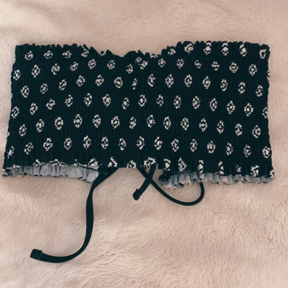 SO (kohl’s) smocked bandeau bikini top